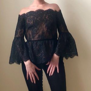 Marchesa Notte Off the Shoulder Top